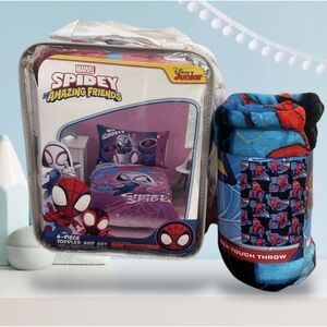 5 Pieces Ghost Spider Toddler Or Crib Bedding Set